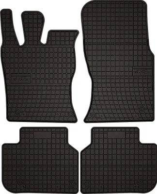 Produktbild von Gummifußmatten passend für Jaguar XF II X260 (Limousine, Kombi, Bj. 2016-) –  schwarz, passgenau, mit Befestigungen set 4 Stk. - Gummi-Automatten