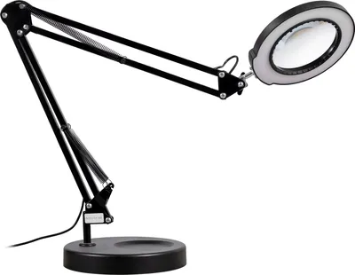 Produktbild von SucceBuy 5-fache Lupe mit Licht und Sockel, 4,3-Zoll-Linse, 5 Farben, einstellbar