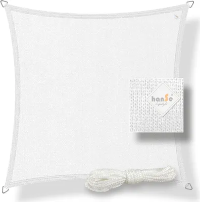 Produktbild von hanSe® Marken Sonnensegel Quadrat 5x5 m weiß