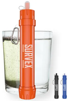 Zdjęcie produktu dla Filtr do wody, 4000L, do przetrwania, bez BPA, pomarańczowy