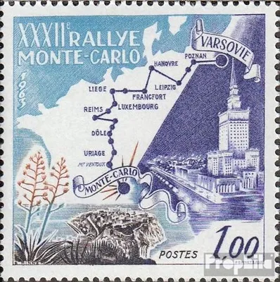 Produktbild von Briefmarken Monaco 1963 Mi 732 (kompl.Ausg.) postfrisch Rallye