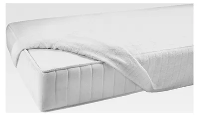Produktbild von Jersey Spannbettlaken aus Baumwolle, Weiß, 90 x 200 x 0,4 cm