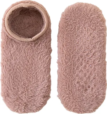 Produktbild von Winterliche Bodensocken für Damen und Herren, warme Plüsch-Haussocken mit rutschfesten Sohlen, niedrige Knöchelsocken für Wohnzimmer und Schlafzimmer