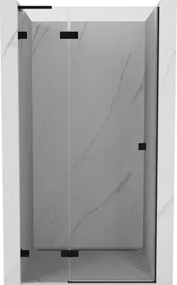 Immagine prodotto di Mexen Lunar L porta doccia battente sinistra 80 cm, trasparente, nero - 834L-080-000-70-00-L