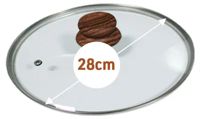 Image de Skleněná poklice Livington Copper & Stone 28 cm