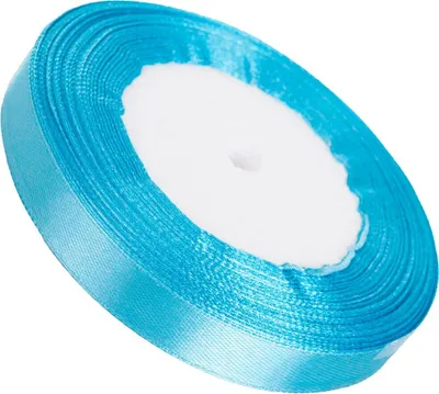 Produktbild von Satinband 6 mm - blau - 32 lfm