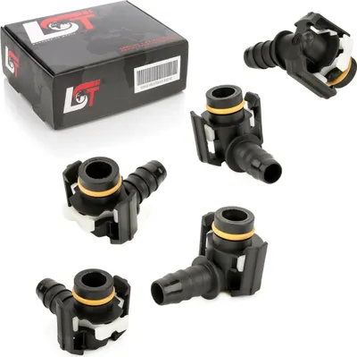 Produktbild von 5x Kraftstoffleitung Verbinder Kupplung Schnellverschluss 15,9*12,4 mm gewinkelt