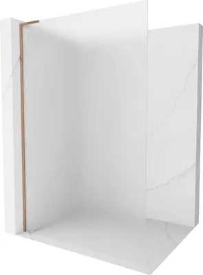 Image de Mexen Kioto L paroi de douche Walk-in 80 x 200 cm, givrée, or rose - 800-080-103-60-30