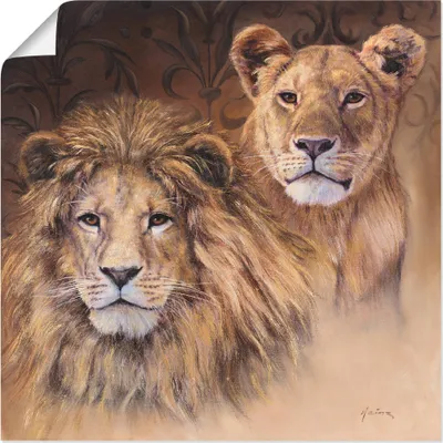 Produktbild von ARTland Poster Löwen Größe: 30x30 cm