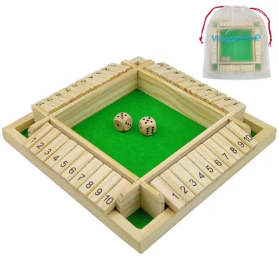 Obrázek produktu pro Hra "Shut The Box" pro 4 hráče, dřevěná desková hra, vzdělávací hra pro děti zaměřená na matematiku