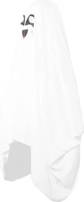 Obrázok produktu pre Uni kostým strašidelného ducha Roztomilý biely plášť ducha Fancy Dress Nylon pre zdobenie strán Festivaly L