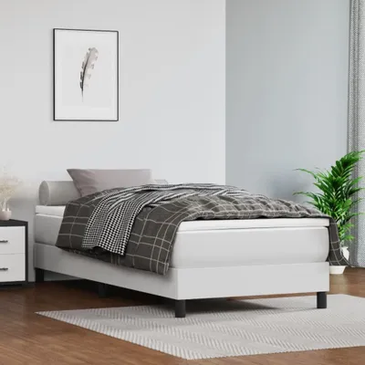 Immagine prodotto di Maison Exclusive - Giroletto a Molle con Materasso Bianco 90x200 cm in Pelle finta