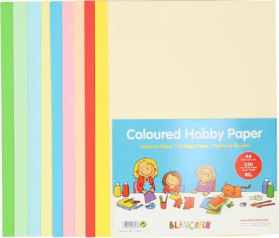 Image de Papier couleur pour loisirs créatifs A4, 80 grammes, 250 feuilles