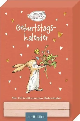 Image de Weißt du eigentlich, wie lieb ich dich hab? Geburtstagskalender im Holzständer