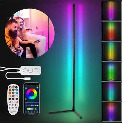 Produktbild von Wolketon 7W LED stojaca lampa Farebné RGB diaľkové ovládanie Rohová lampa Stojaca lampa Rohová lampa