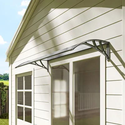 Produktbild von Outsunny Pultvordach Vordach für Haustür 110x60x18cm mit UV Schutz für draußen