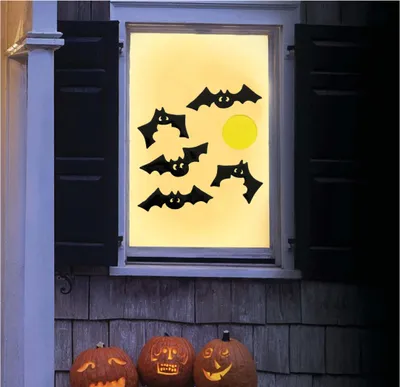 Obrázok produktu pre Halloween dekorácie okien gélové netopiere