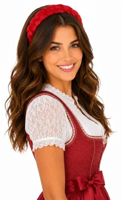 Produktbild von Flecht Haarreif "Samira" für Damen | Geflochtener Haarschmuck Farbe: Rot