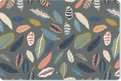 Produktbild von MuchoWow® Schreibtischunterlage Muster - Blätter - Pastell 60x40 cm - XXL Mauspad - Großes Mauspad