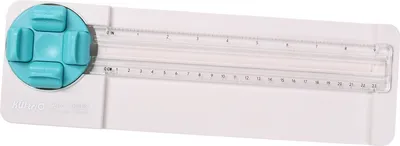 Obrázek produktu pro Řezačka papíru KW-Trio, rotační řezačka 4 v 1, délka 23 cm, s funkcí rovného, vlnitého, perforovacího a rýhovacího řezu, různé tvary, nástroj na řezání papíru na stůl s přídavnou měrkou pro řemeslný papír, fotografie, karty, scrapbooking, kancelářské a domácí potřeby