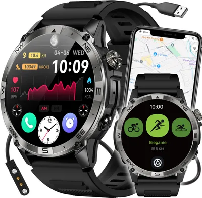 Zdjęcie produktu dla Smartwatch Męski Gps Zegarek Wodoodporny Rozmowy Menu Pl Smart Watch Sport