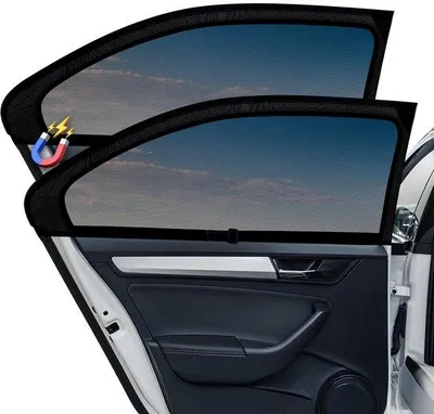 Immagine prodotto di Ibenzoa® Tende parasole magnetiche per finestrini auto, con protezione dagli insetti, a strato singolo, fissaggio magnetico, adatte a diverse auto