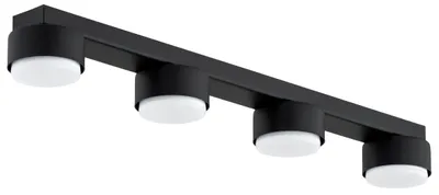 Produktbild von KAR-LIGHTING Deckenstrahler 4-flammig Schwarz, Metall – Schwenkbare Spots für Wohnzimmer, Küche & Flur, GX53-Fassung