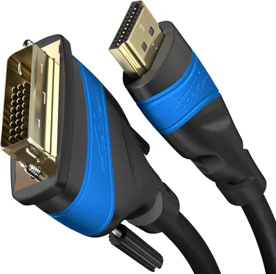 Zdjęcie produktu dla KabelDirekt 797698090931, 0,5 m, HDMI Typu A (Standard), DVI-D, Męska, Męska, Prosty