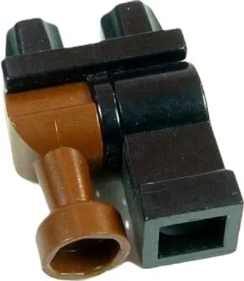 Image de 1x Lego jambe de bois minifigure marron noir pour pirate soldat rouge barbe pi055 970d01