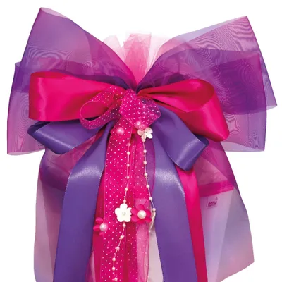 Produktbild von ROTH XXL-Schultütenschleife "Purple Blooming" lila/pink