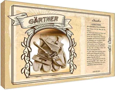 Produktbild von vianmo Holzschild 20x30 cm Gärtner Beruf Arbeit