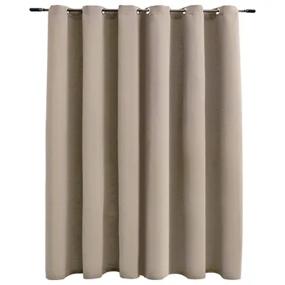 Image de vidaXL Rideau occultant avec œillets métalliques Beige 290 x 245 cm