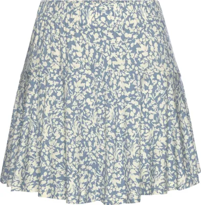 Produktbild von VIVANCE Hosenrock mit Blumendruck aus Viskosejersey blau-creme-bedruckt Größe 36