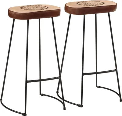 Produktbild von Barhocker 2 Stk. Dunkelbraun 44x37,5x78 cm