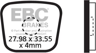 Image de CFA278R - Plaquettes de frein vélo (performance organique) EBC Brakes