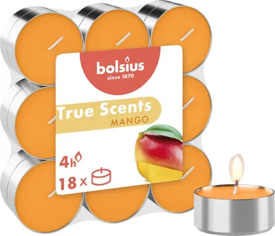 Immagine prodotto di Bolsius tealight profumato in alluminio 4h mango 18 pezzi