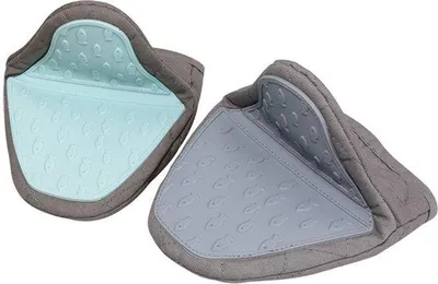 Produktbild von Silikonische, antislip, hittebeständige, magnetron- und ofenfeste, mit Hängelösung, für Kochen und Backen, silikonische Pfannenhalterin