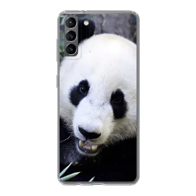 Produktbild von MuchoWow® Handyhülle Schutzhülle Hülle für Samsung Galaxy S21 Plus Panda - Tier - Blätter Silikon Softcase Handy Hülle - Handy-Tasche