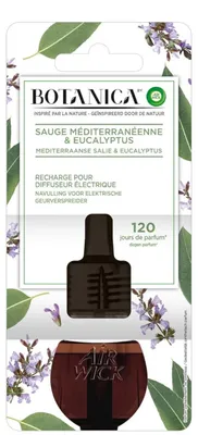 Image de Airwick Botanica - 19 ml - recharge - sauge méditerranéenne et eucalyptus