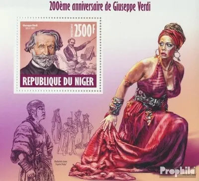 Produktbild von Briefmarken Niger 2013 Mi Block 235 (kompl. Ausg.) postfrisch Giuseppe Verdi