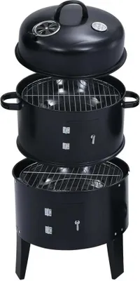 Produktbild von vidaXL 3-in-1 Holzkohlegrill Räucherofen 40×80 cm