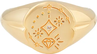 Produktbild von cai Ring 925/- Sterling Silber gelb 058 (18,5) Weißtopas weiß 274270292V