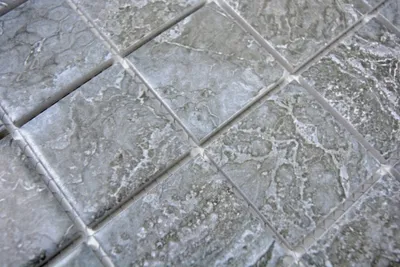 Produktbild von Handmuster Mosaikfliese Natursteinoptik dunkelgrau Struktur Fliesenspiegel Küche MOS16-0208_m