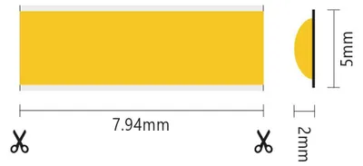 Obrázok produktu pre LED pás Alcapower COB SLIM IP20 5 m 12 V 3000 K teplá biela 6 W/m 600 lm/m 504 LED/m Vysoká hustota pre profesionálne lineárne osvetlenie
