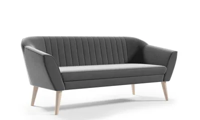 Zdjęcie produktu dla Gutto Sofa Skandynawska, Sofa Nowoczesna, Sofa Aksamitna, Drewniane Nogi,