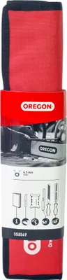 The image shows the packaging of a chainsaw sharpening kit.