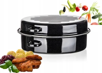 Obrázek produktu pro Ovalny pekac CULINARIA smaltovany s poklickou 38 cm velky
