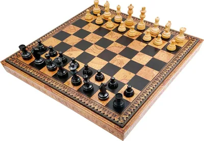 Produktbild von ITALFAMA 3-in-1 Set: Schach, Dame & Backgammon – -Spielbrett 48 cm, Königshöhe 8 cm