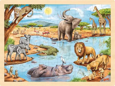Produktbild von Einlegepuzzle afrikanische Savanne