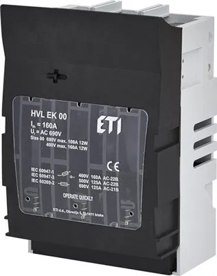 Produktbild von Sicherungslasttrennschalter 3P 160A NH00 HVL EK 00 M8 001701250 /T1DE